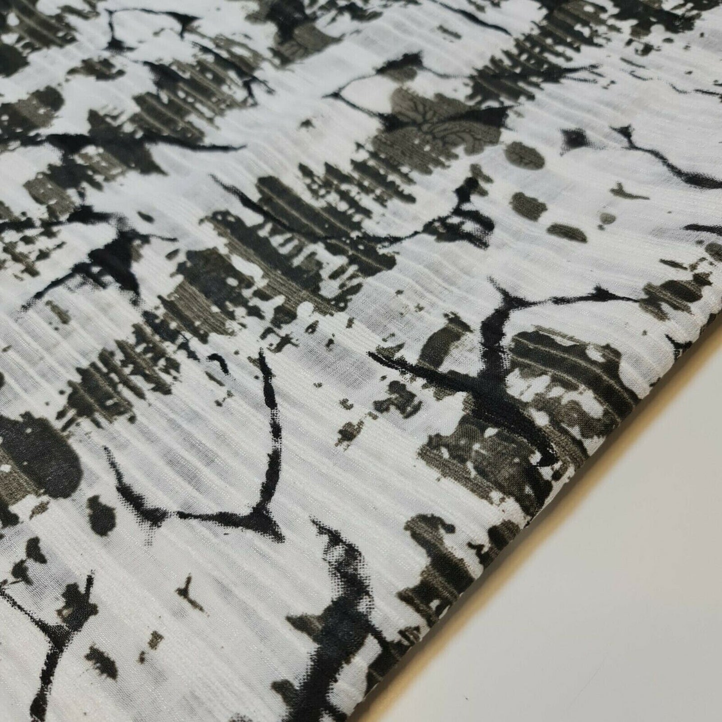 100% Cotton Organdy Stripe Print Fabric – 58" Wide Crisp Stiff Dressmaking, Curtain & Craft Material by the Metre