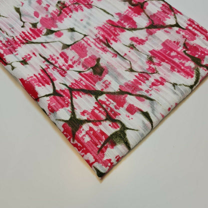 100% Cotton Organdy Stripe Print Fabric – 58" Wide Crisp Stiff Dressmaking, Curtain & Craft Material by the Metre