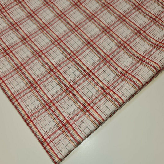 100% Cotton Soft Tartan Stripes Print Fabric Dress Craft Soft Fabric 58" Meter (Design -6)
