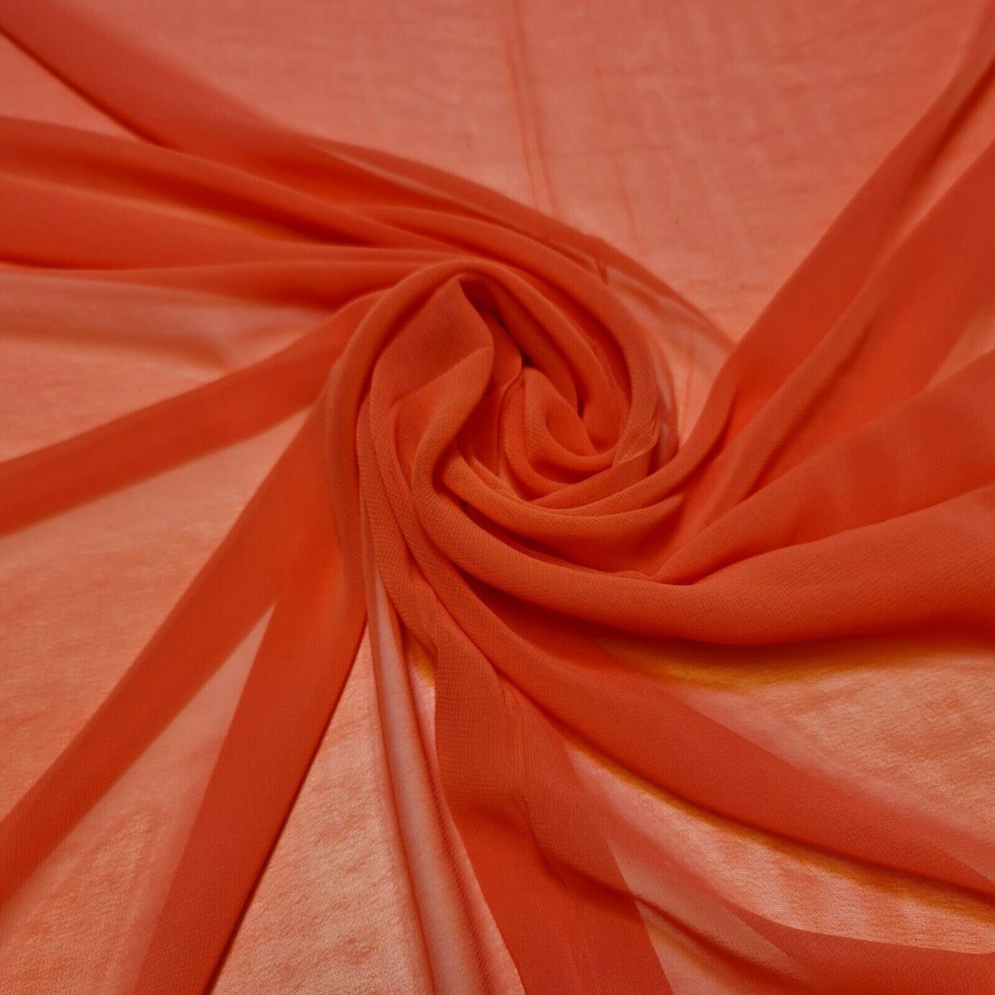 Plain Chiffon Sheer Soft Lightweight Polyester Crepe Fabric – 58" Wide Dress & Craft Material by the Mete