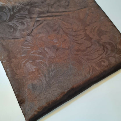 Embroidered & Self-Print Luxury Faux Silk Taffeta Fabric – 44" Wide for Dresses, Curtains & Cushions