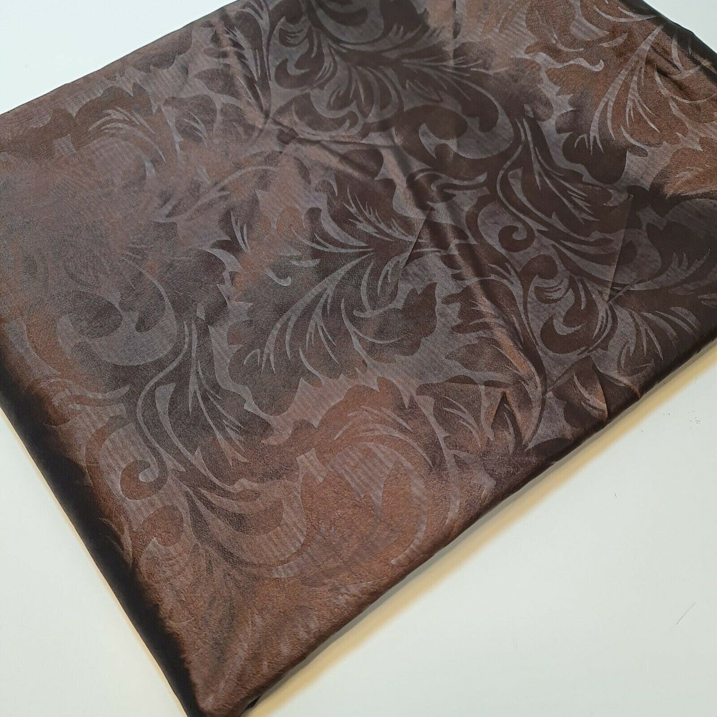 Embroidered & Self-Print Luxury Faux Silk Taffeta Fabric – 44" Wide for Dresses, Curtains & Cushions
