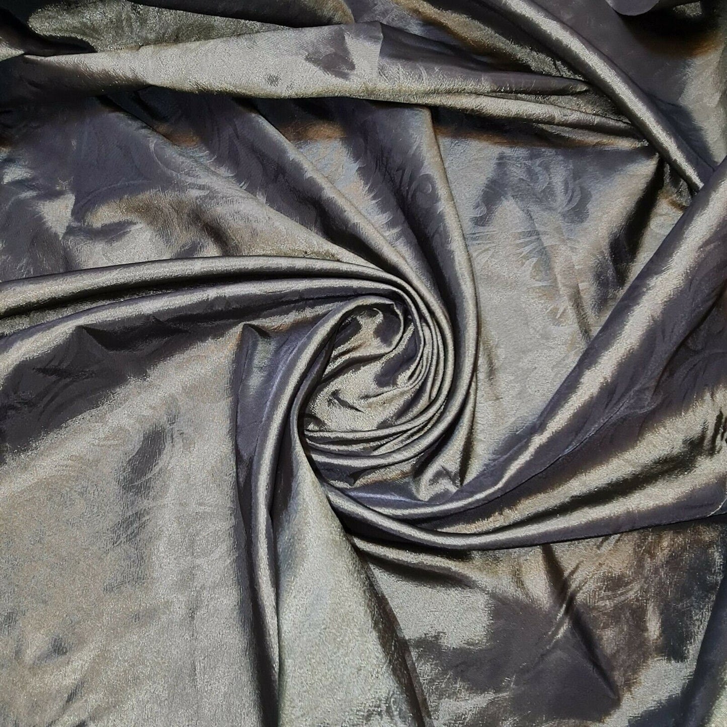 Embroidered & Self-Print Luxury Faux Silk Taffeta Fabric – 44" Wide for Dresses, Curtains & Cushions