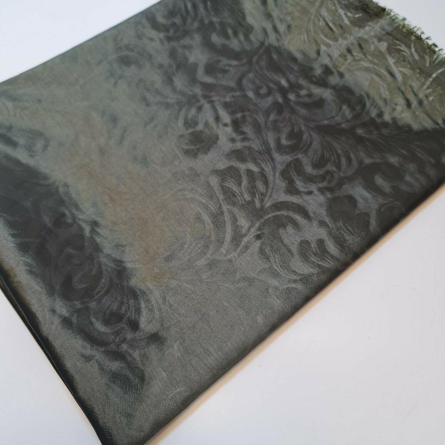Embroidered & Self-Print Luxury Faux Silk Taffeta Fabric – 44" Wide for Dresses, Curtains & Cushions