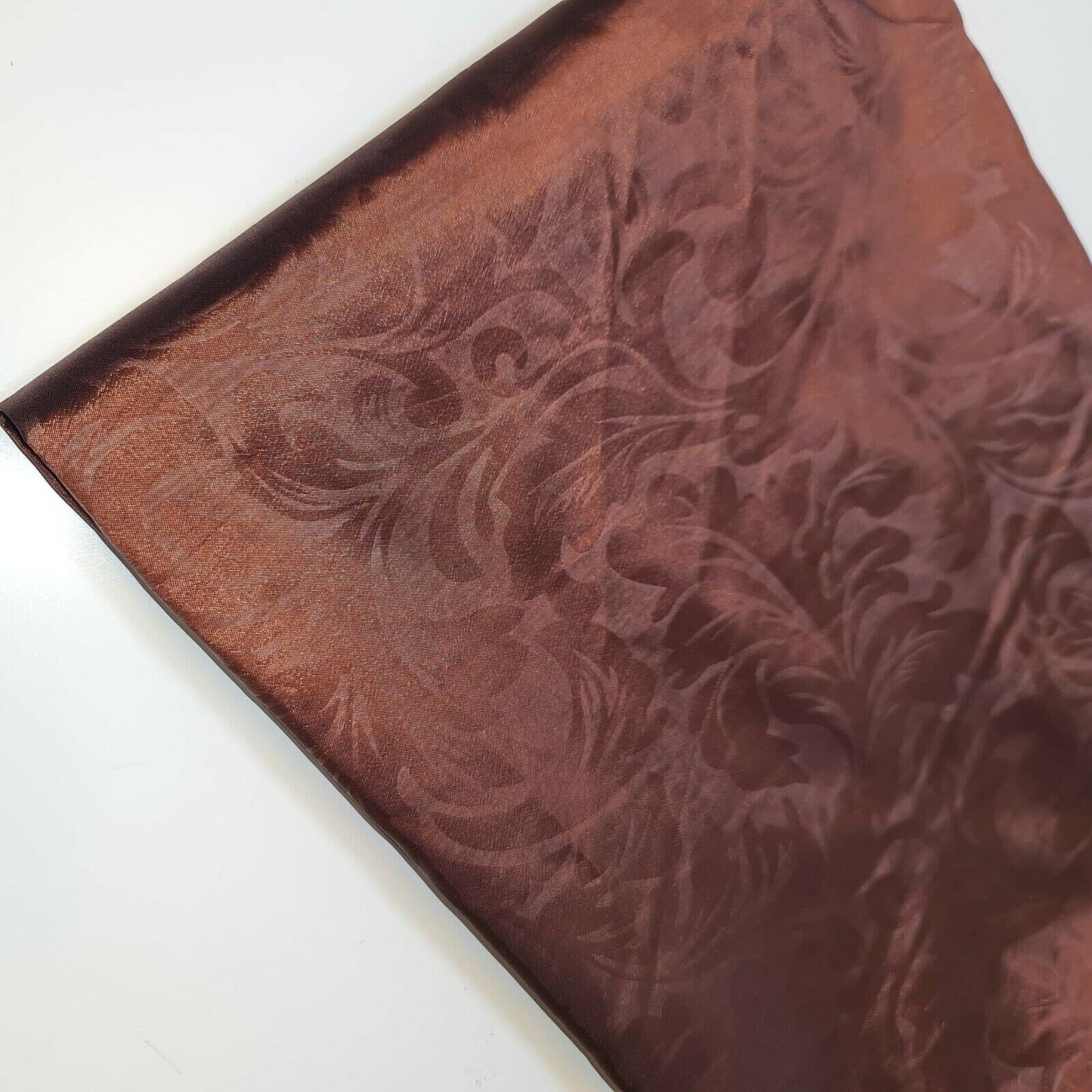 Embroidered & Self-Print Luxury Faux Silk Taffeta Fabric – 44" Wide for Dresses, Curtains & Cushions