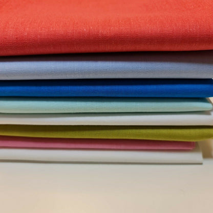 100% Cotton Fat Quarter Fabric Bundle of 8 50x50cm Mix Colours Plain Solid Colours Quilting Patchwork Material