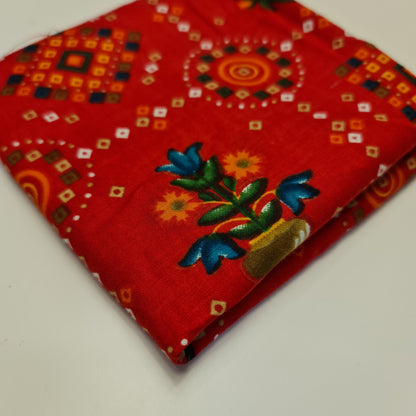 Viscose Indian Boho Print Fabric – 6pcs Fat Quarters Bundle (50x50cm) Quilting & Patchwork Material