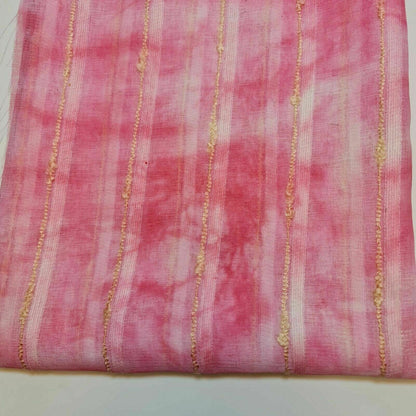 Pink Clouds Print Tie Dye Polycotton Dress Drape Craft Fabric By The Meter 58"