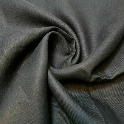 Egyptian Linen Black 100% Cotton Weave Suiting Dress/Crafts Fabric 58"