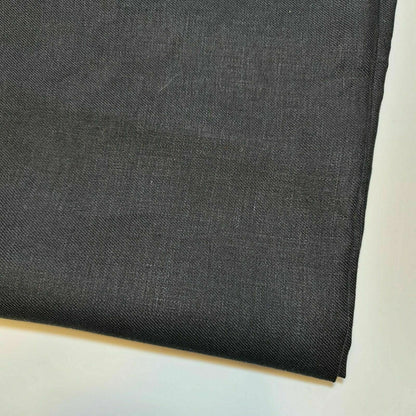 Egyptian Linen Black 100% Cotton Weave Suiting Dress/Crafts Fabric 58"