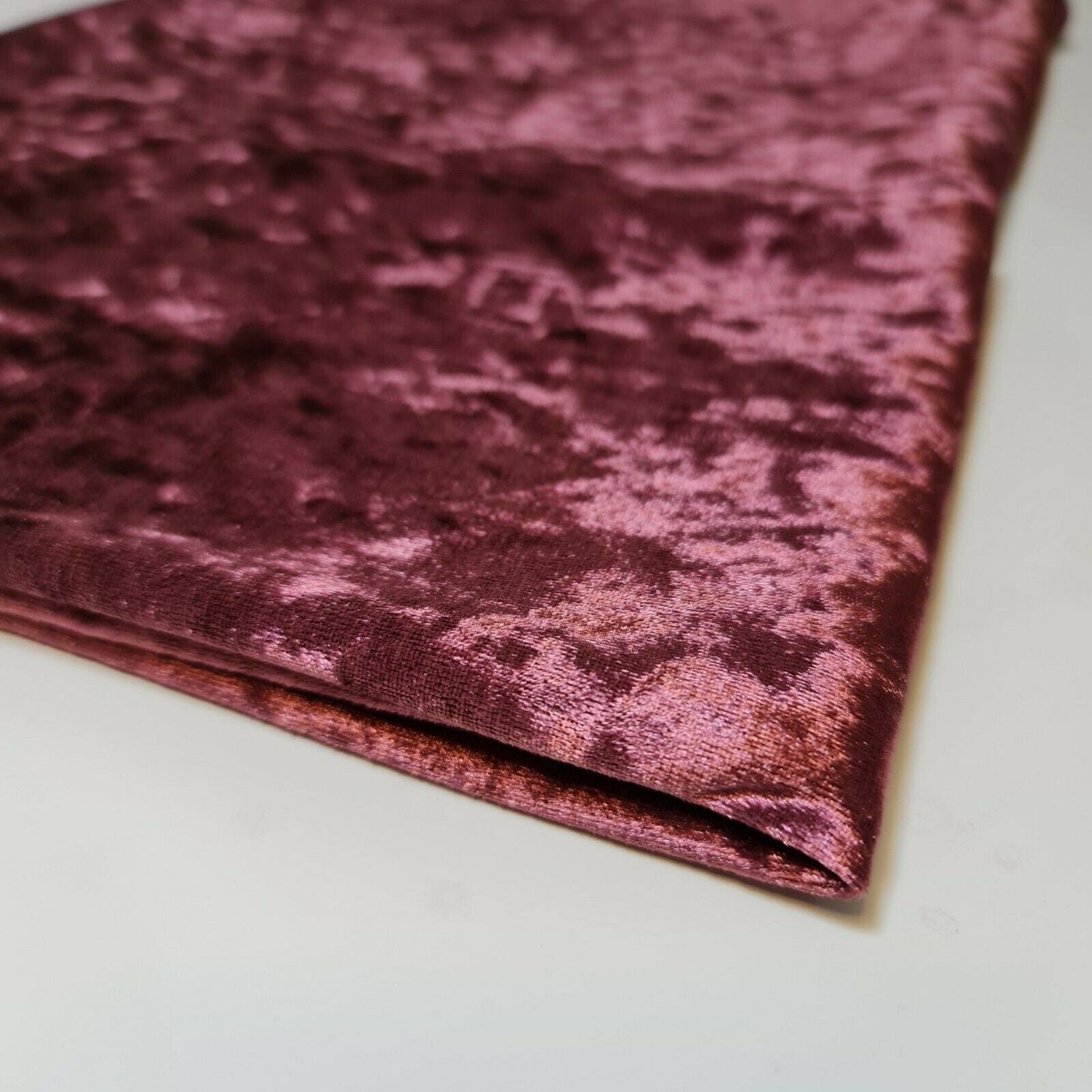 Crushed Velvet Stretch Velour Fabric – 58" Wide Plain Solid Colours Premium Material for Dresses, Crafts Projects