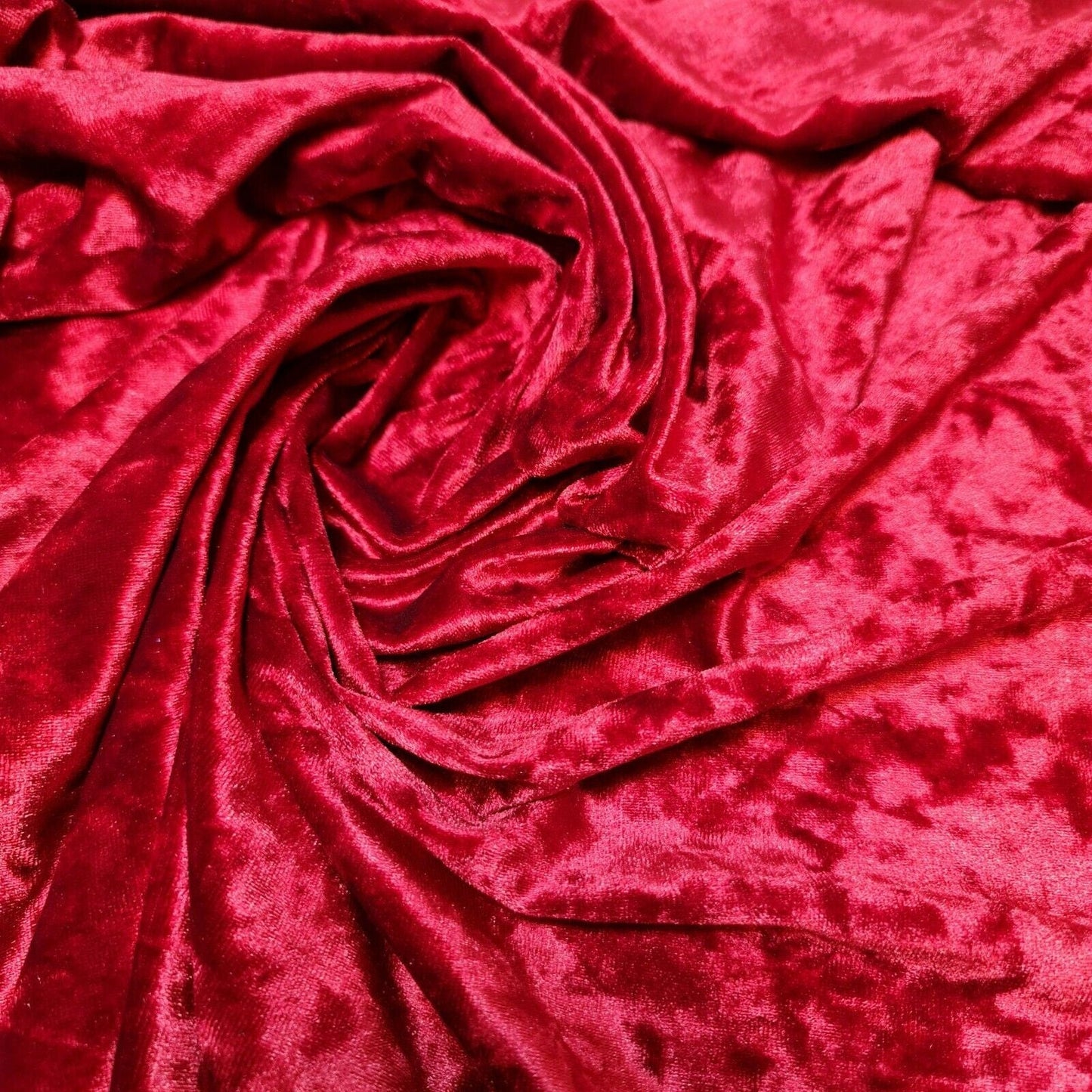 Crushed Velvet Stretch Velour Fabric – 58" Wide Plain Solid Colours Premium Material for Dresses, Crafts Projects