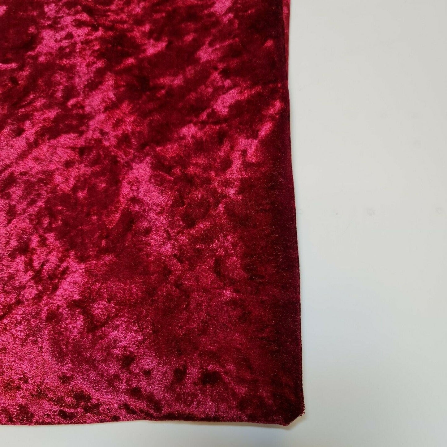 Crushed Velvet Stretch Velour Fabric – 58" Wide Plain Solid Colours Premium Material for Dresses, Crafts Projects