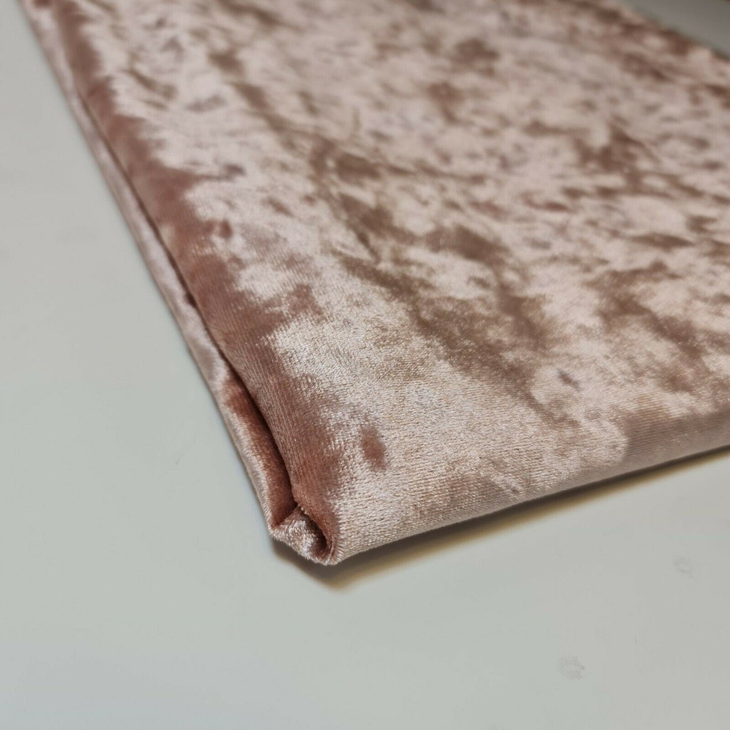 Crushed Velvet Stretch Velour Fabric – 58" Wide Plain Solid Colours Premium Material for Dresses, Crafts Projects