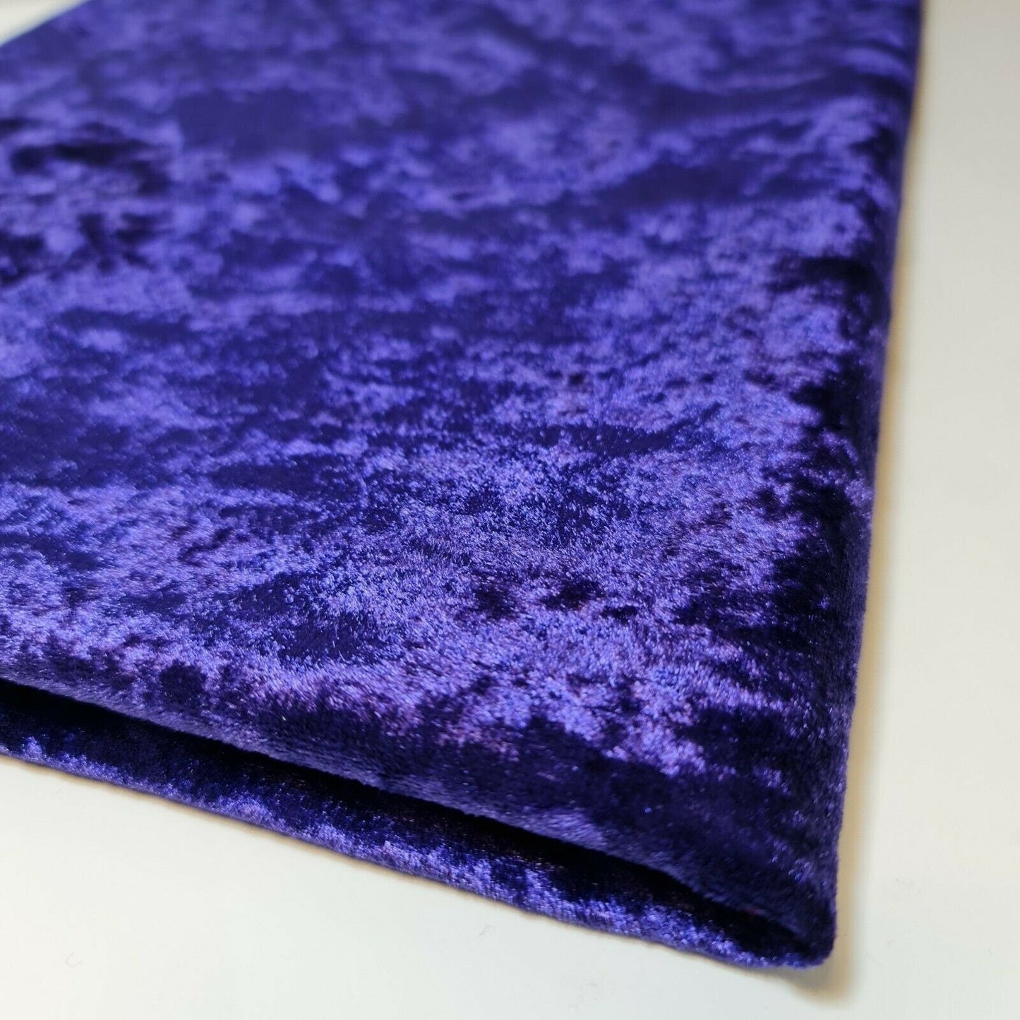 Crushed Velvet Stretch Velour Fabric – 58" Wide Plain Solid Colours Premium Material for Dresses, Crafts Projects