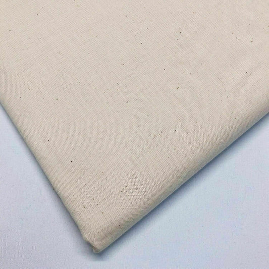 100% Cotton Calico Fabric – 60 Square Count, Medium Weight | 58” Wide Plain Natural Fabric for Crafts, Sewing & Toiles