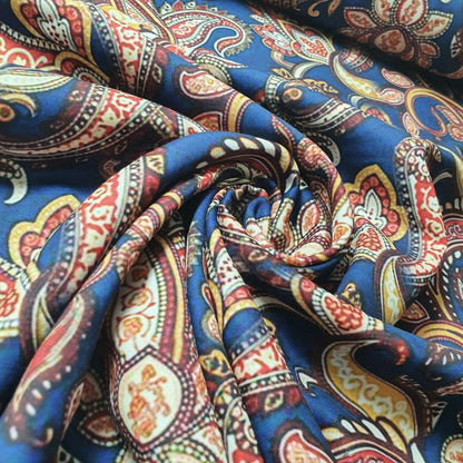 Digital Floral Print Polycotton Fabric – 44" Wide Soft Lightweight Dress & Craft Material