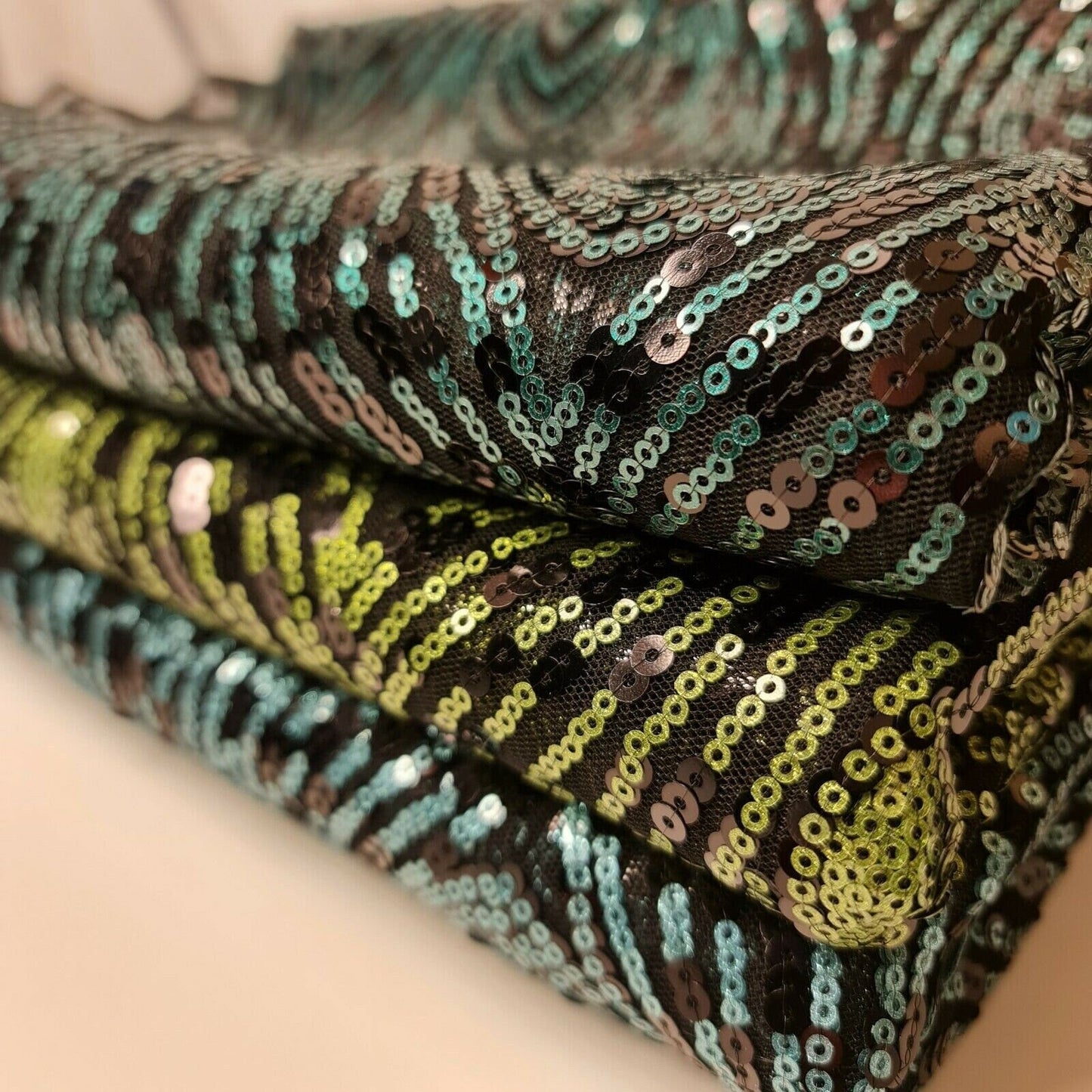 Premium Mesh Net Sequin Embroidery Fabric – 58" Wide Dressmaking & Craft Material