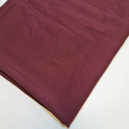 Soft Viscose Jacquard Print Dress Craft Fabric Material By The Meter 58" (Burgundy)