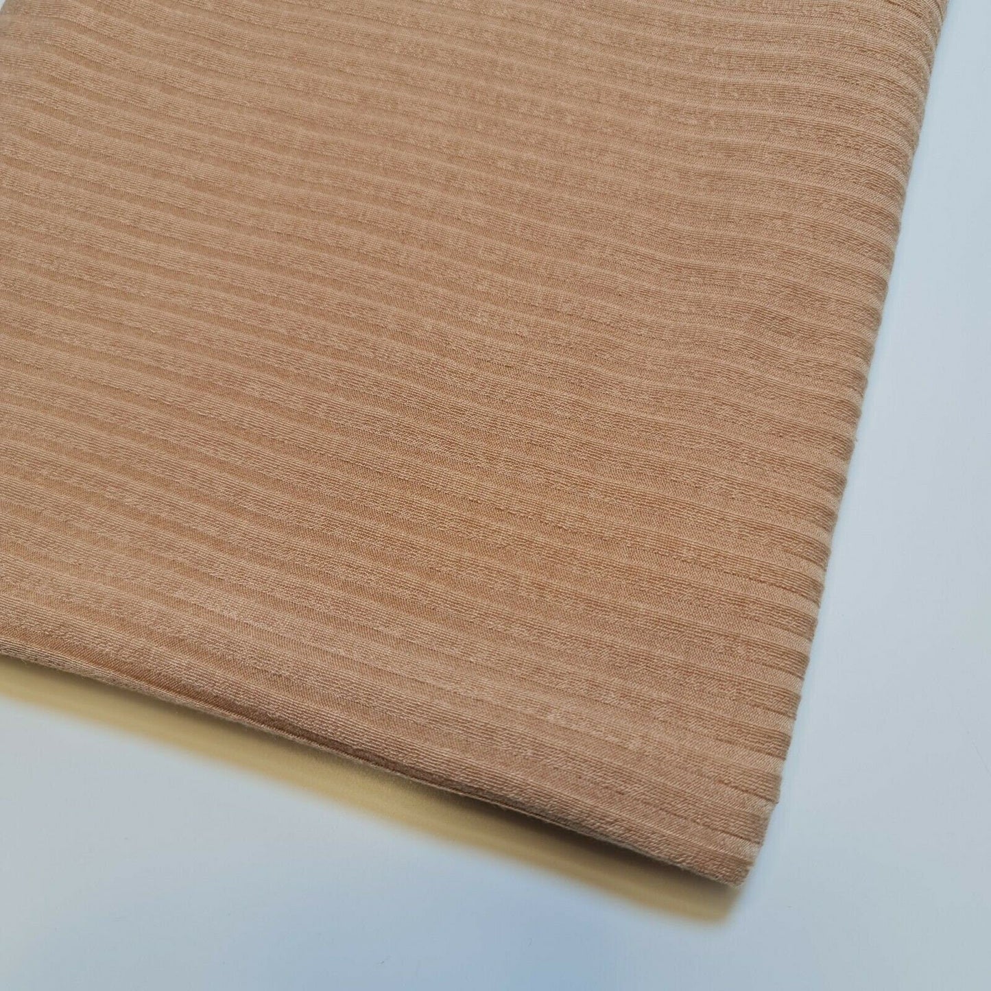 Ribbed Stretch Jersey Fabric – 58" Wide Viscose Polyester Spandex Blend – 4-Way Stretch Dress & Craft Material by the Metre