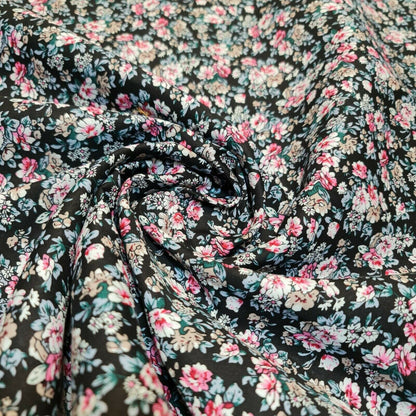 Wild Floral 100% Cotton Poplin Daisy Flower Print Fabric Dress Craft Soft Fabric 58"