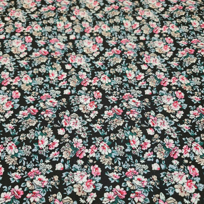 Wild Floral 100% Cotton Poplin Daisy Flower Print Fabric Dress Craft Soft Fabric 58"