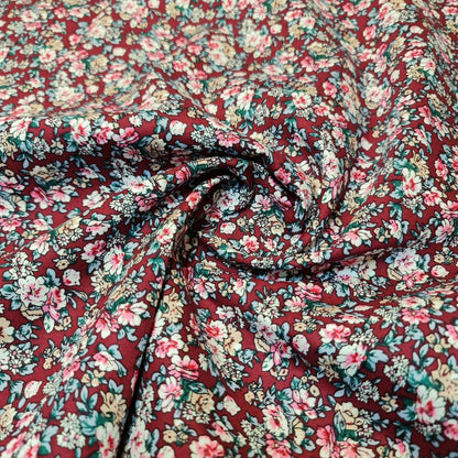 Wild Floral 100% Cotton Poplin Daisy Flower Print Fabric Dress Craft Soft Fabric 58"
