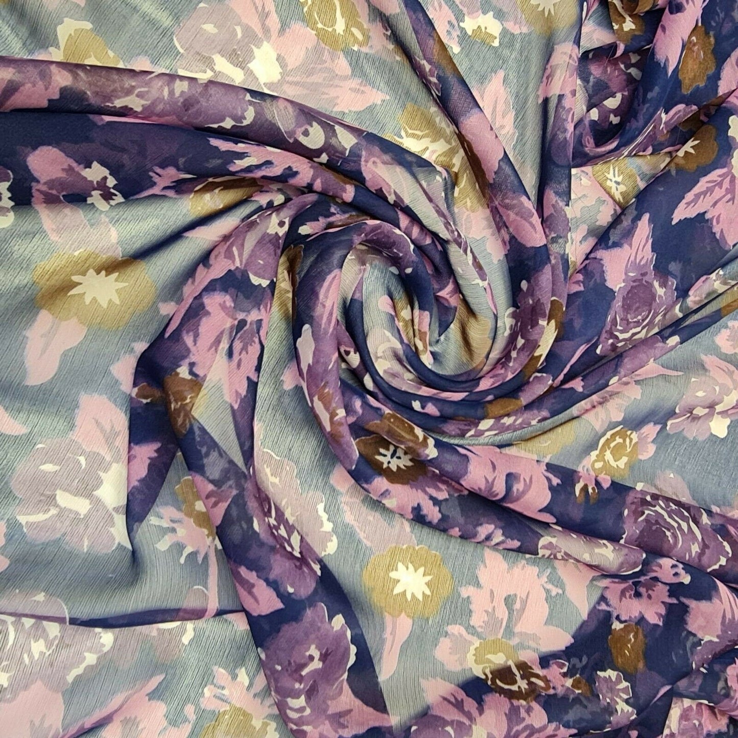 Floral, Polka, Animal & Paisley Printed Fabric – 58" Wide Georgette, Chiffon & Crepe Dress Material