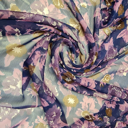 Floral, Polka, Animal & Paisley Printed Fabric – 58" Wide Georgette, Chiffon & Crepe Dress Material