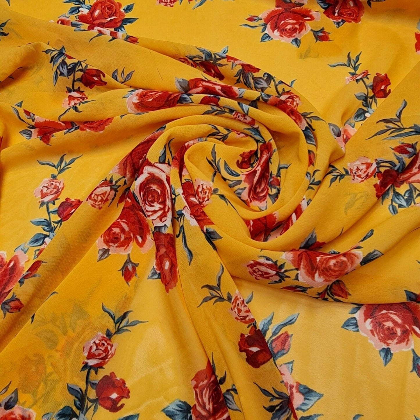 Floral, Polka, Animal & Paisley Printed Fabric – 58" Wide Georgette, Chiffon & Crepe Dress Material
