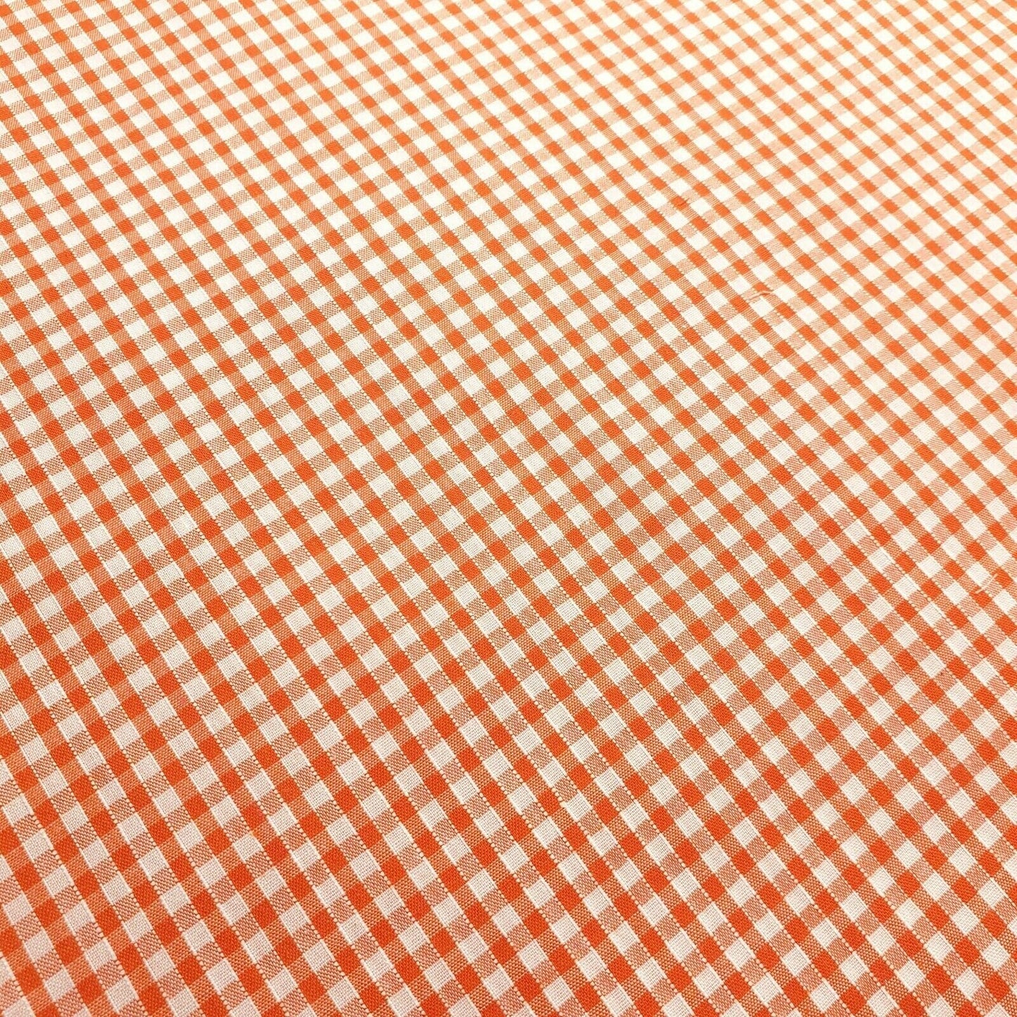 Polycotton Gingham Check Fabric – 1/8", 1/4", 1" Checks | Dress, Craft & Uniform Material (44” Wide, Sold by the Meter)