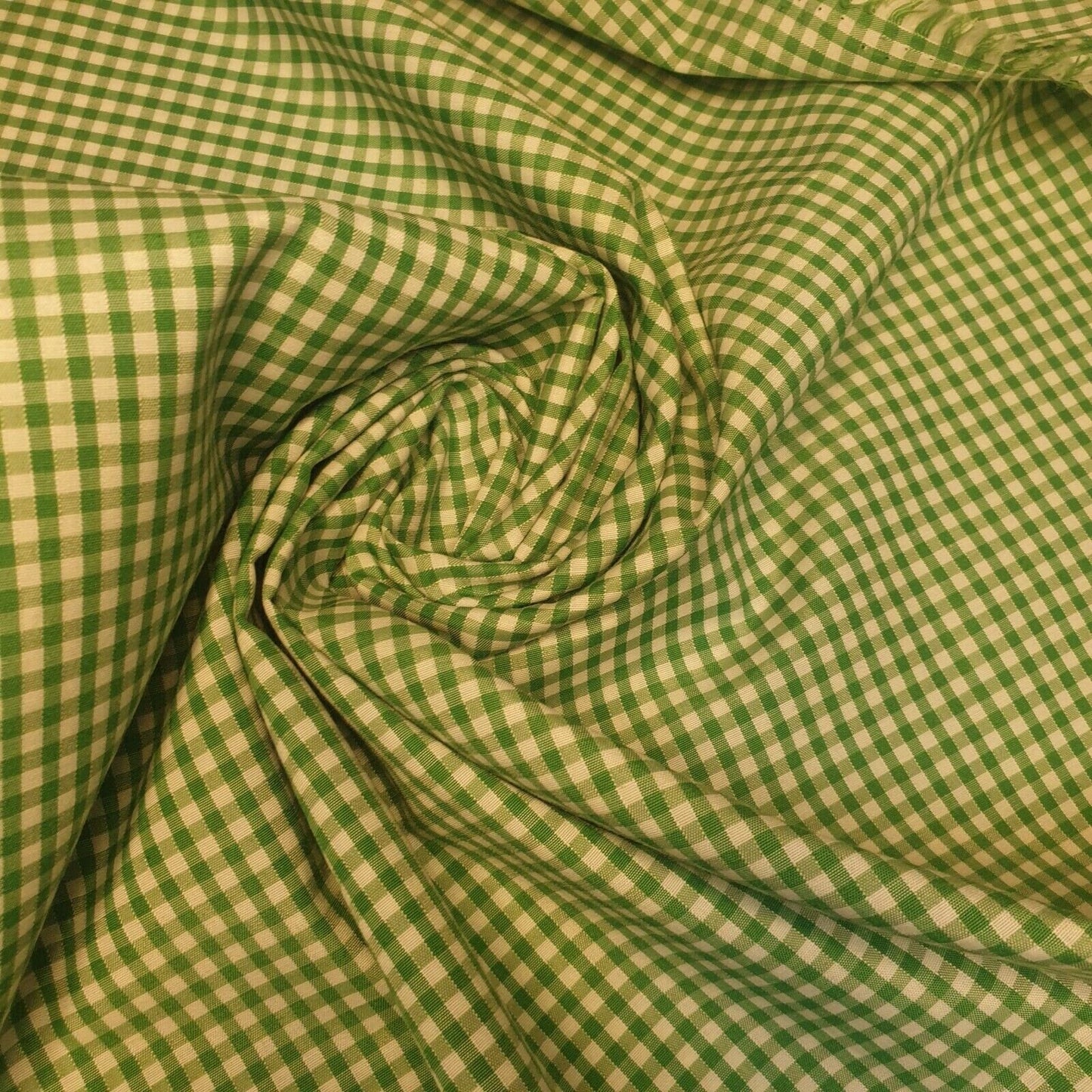 Polycotton Gingham Check Fabric – 1/8", 1/4", 1" Checks | Dress, Craft & Uniform Material (44” Wide, Sold by the Meter)