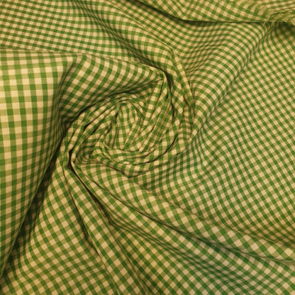 Polycotton Gingham Check Fabric – 1/8", 1/4", 1" Checks | Dress, Craft & Uniform Material (44” Wide, Sold by the Meter)