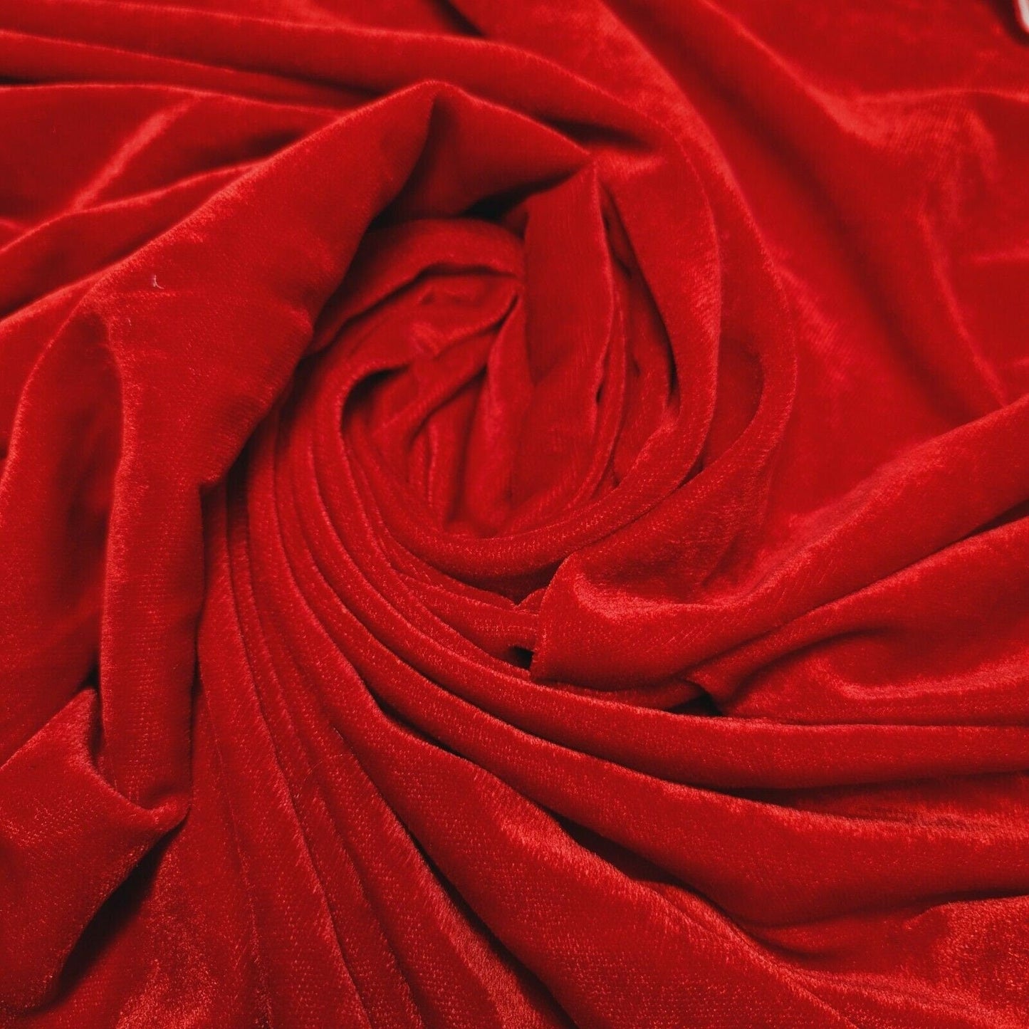 Luxury Three Crown Velvet Fabric (Micro 5000 & 9000) – 44" Wide Plain Solid Colours Non-Stretch Triple Velvet for Dress & Craft