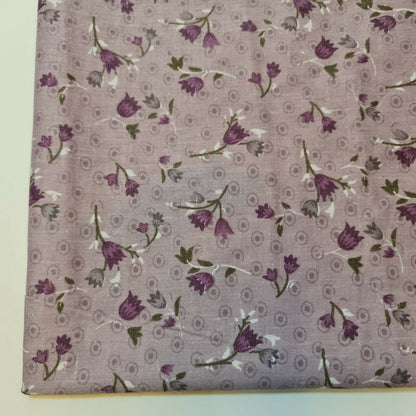 Vintage Japanese Floral Printed Polycotton Fabric – 58" Wide Soft Dress & Craft Material by the Metre
