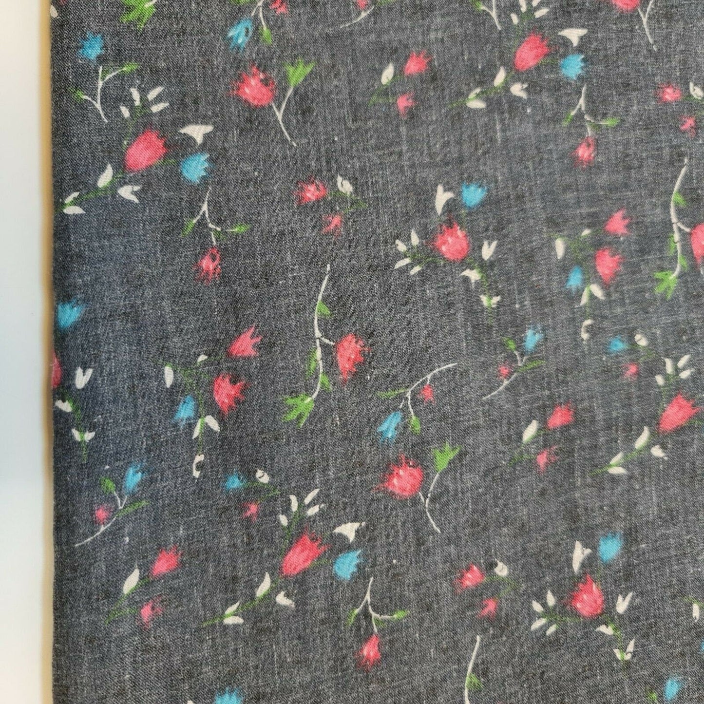 Vintage Japanese Floral Printed Polycotton Fabric – 58" Wide Soft Dress & Craft Material by the Metre