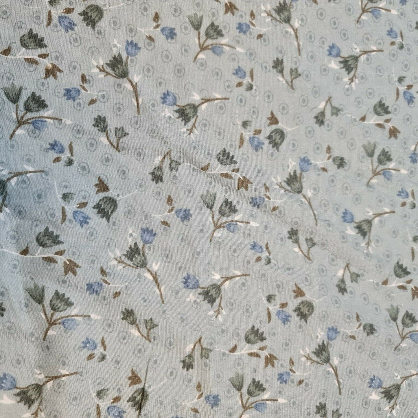 Vintage Japanese Floral Printed Polycotton Fabric – 58" Wide Soft Dress & Craft Material by the Metre
