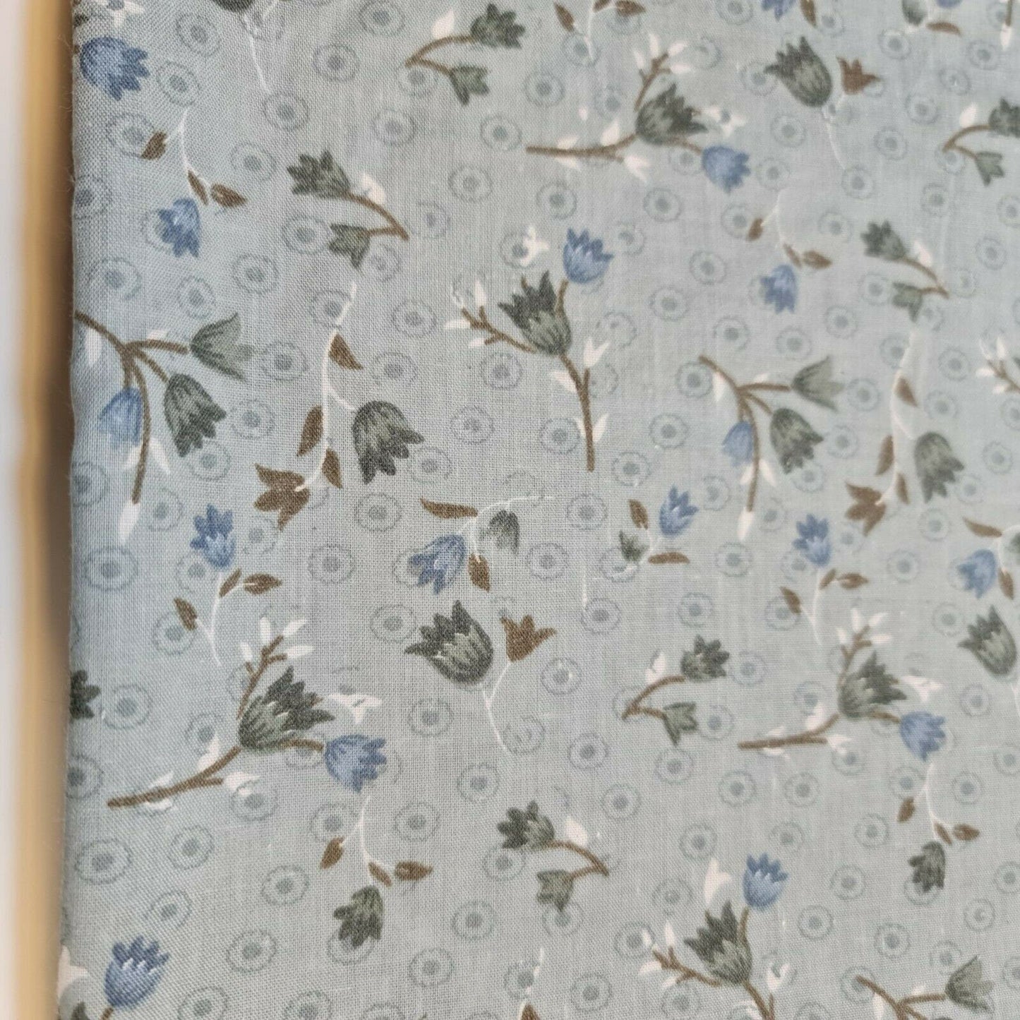 Vintage Japanese Floral Printed Polycotton Fabric – 58" Wide Soft Dress & Craft Material by the Metre