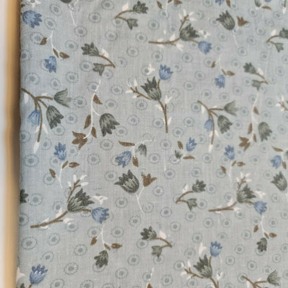 Vintage Japanese Floral Printed Polycotton Fabric – 58" Wide Soft Dress & Craft Material by the Metre