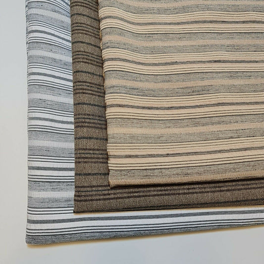 Cord 100% Cotton Stripe Jacquard Fabric – 58" Wide Non-Stretch Material for Dressmaking, Crafts & Upholstery