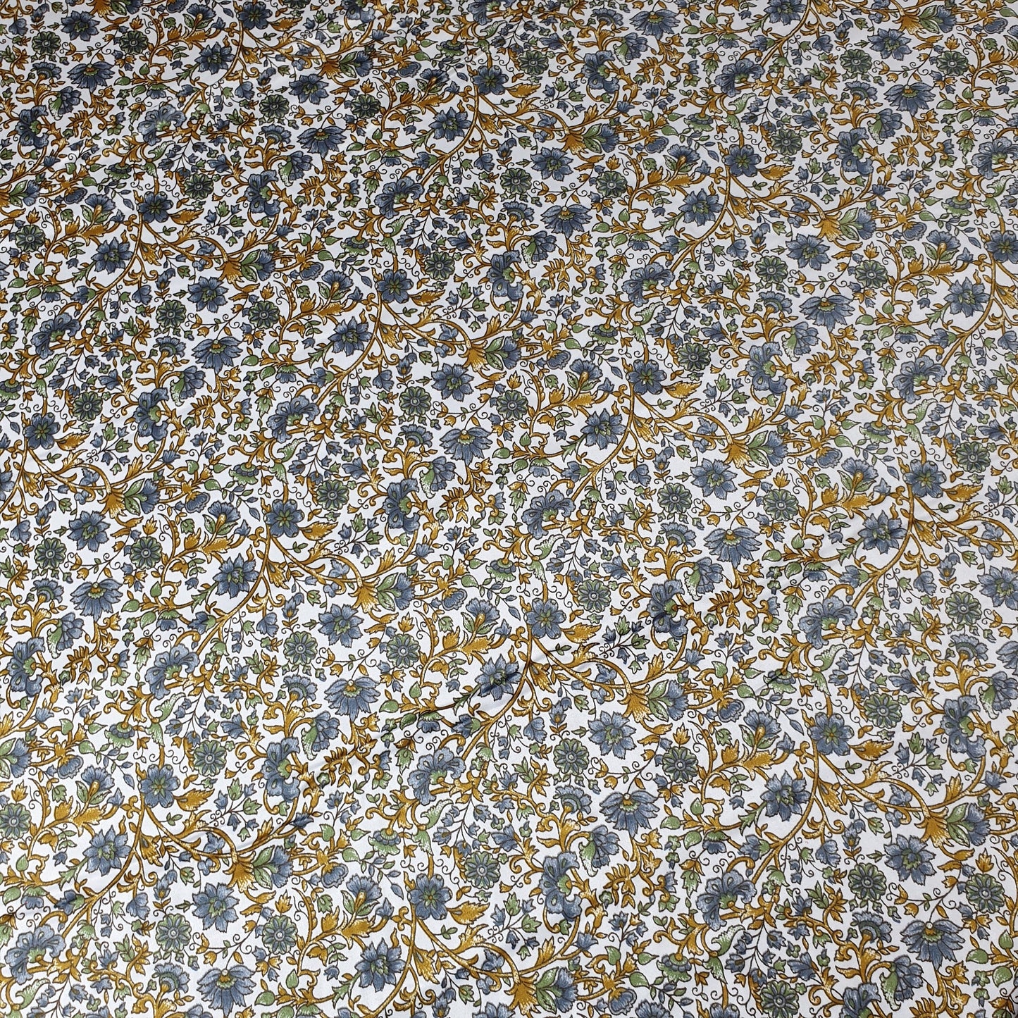 Floral Silk Satin Printed Fabric – 58" Wide Soft Silky Dress & Drape Material by the Metre