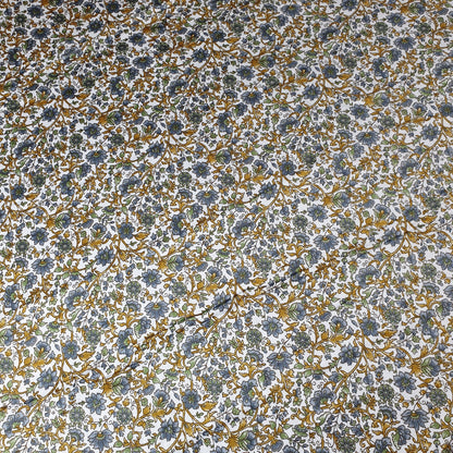 Floral Silk Satin Printed Fabric – 58" Wide Soft Silky Dress & Drape Material by the Metre