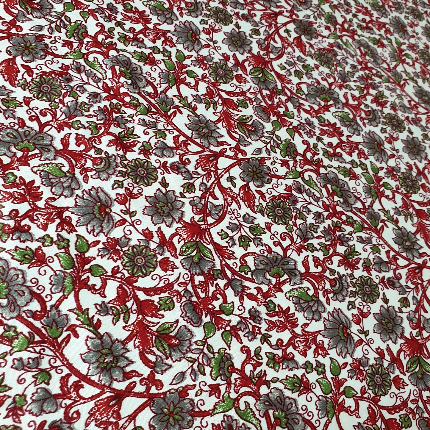 Floral Silk Satin Printed Fabric – 58" Wide Soft Silky Dress & Drape Material by the Metre