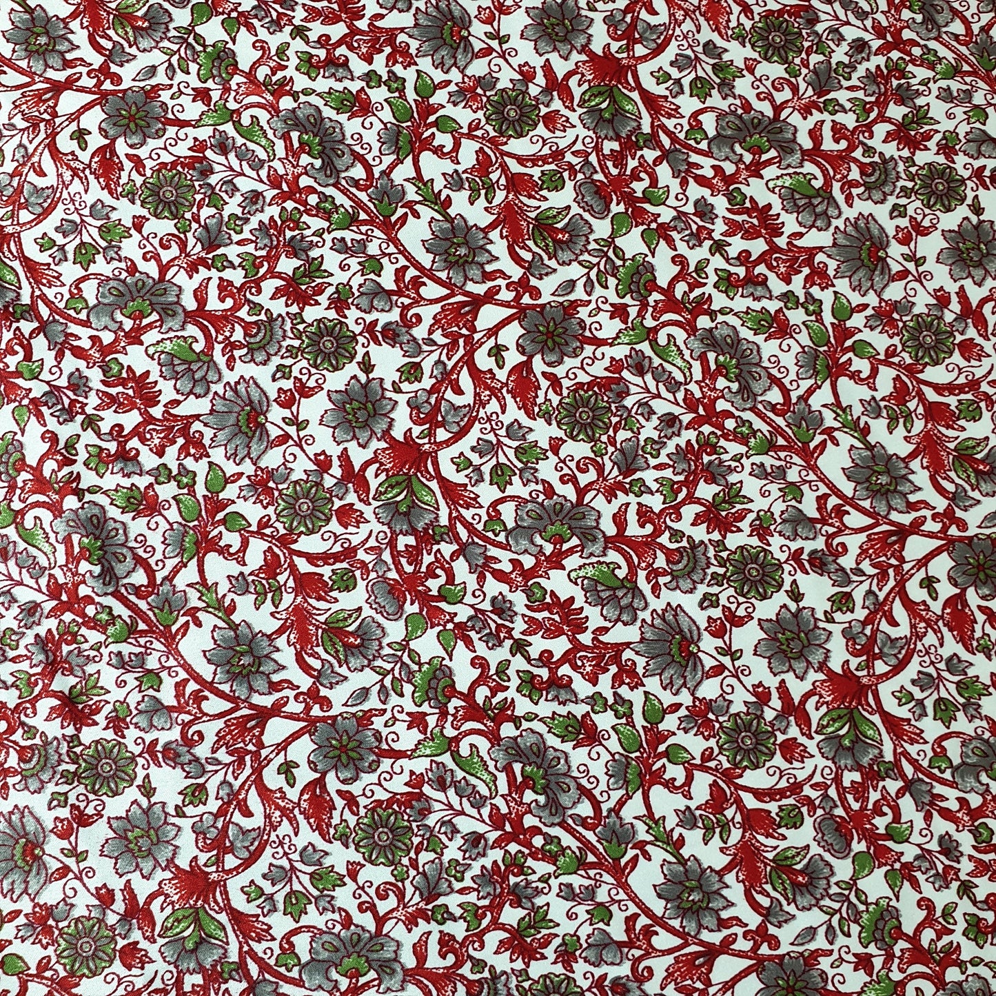 Floral Silk Satin Printed Fabric – 58" Wide Soft Silky Dress & Drape Material by the Metre