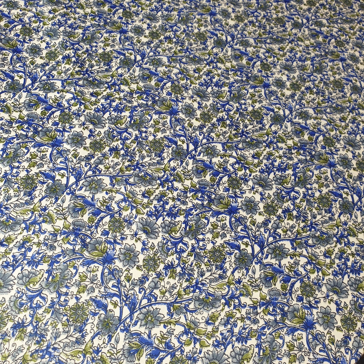Floral Silk Satin Printed Fabric – 58" Wide Soft Silky Dress & Drape Material by the Metre