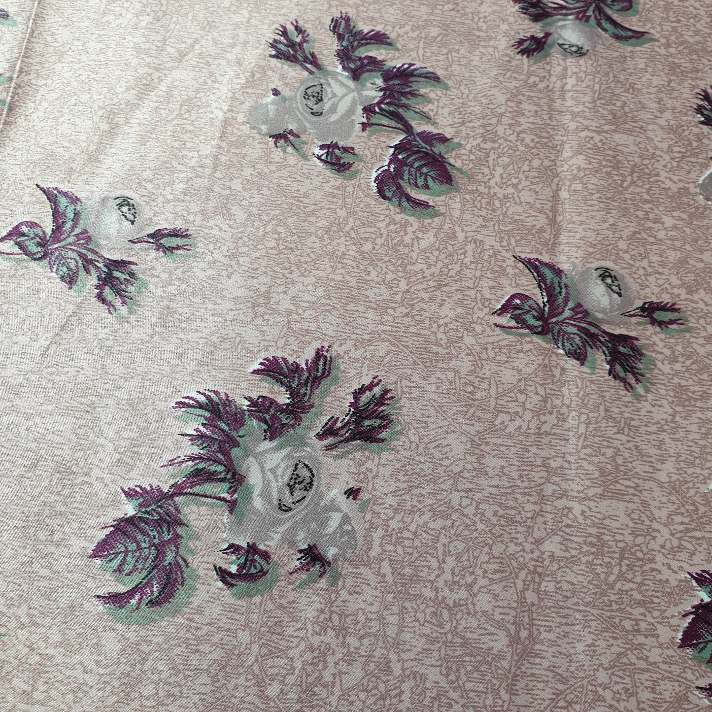 Floral Silk Satin Printed Fabric – 58" Wide Soft Silky Dress & Drape Material by the Metre