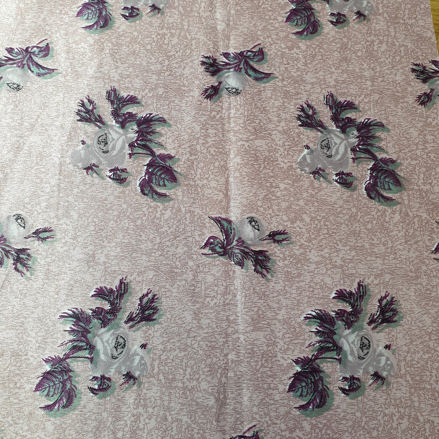 Floral Silk Satin Printed Fabric – 58" Wide Soft Silky Dress & Drape Material by the Metre