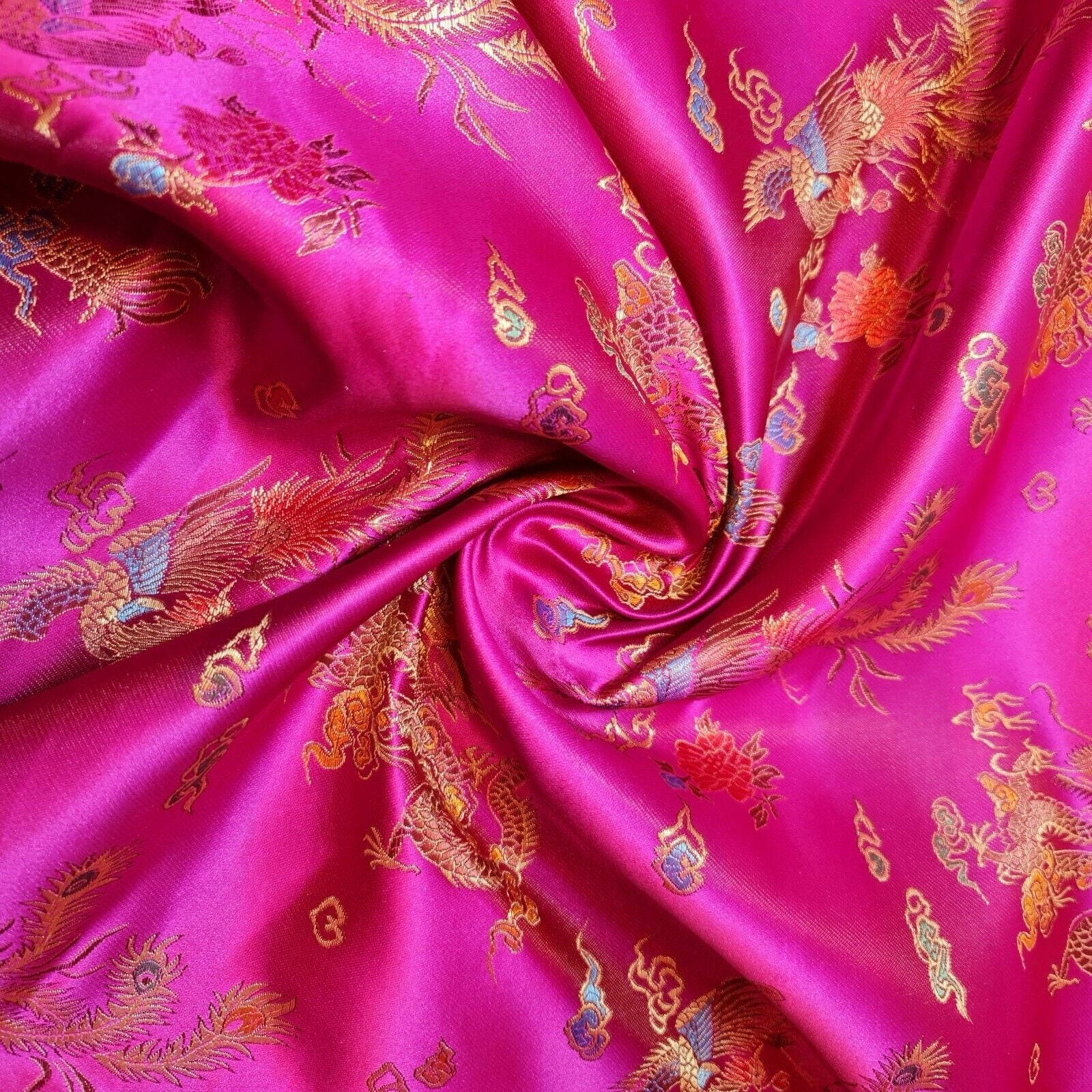 Traditional Chinese Embroidered Brocade Fabric – 36