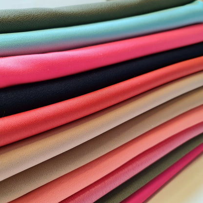 Scuba Crepe 4-Way Stretch Fabric | Solid Colors Elastane Jersey for Dresses & Crafts