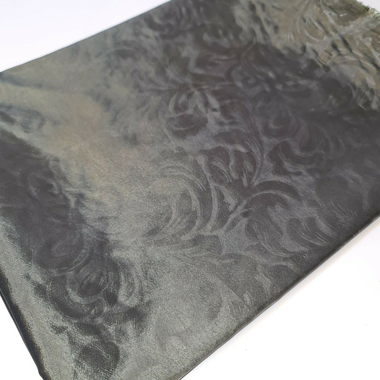 Embroidered & Self-Print Luxury Faux Silk Taffeta Fabric – 44" Wide for Dresses, Curtains & Cushions